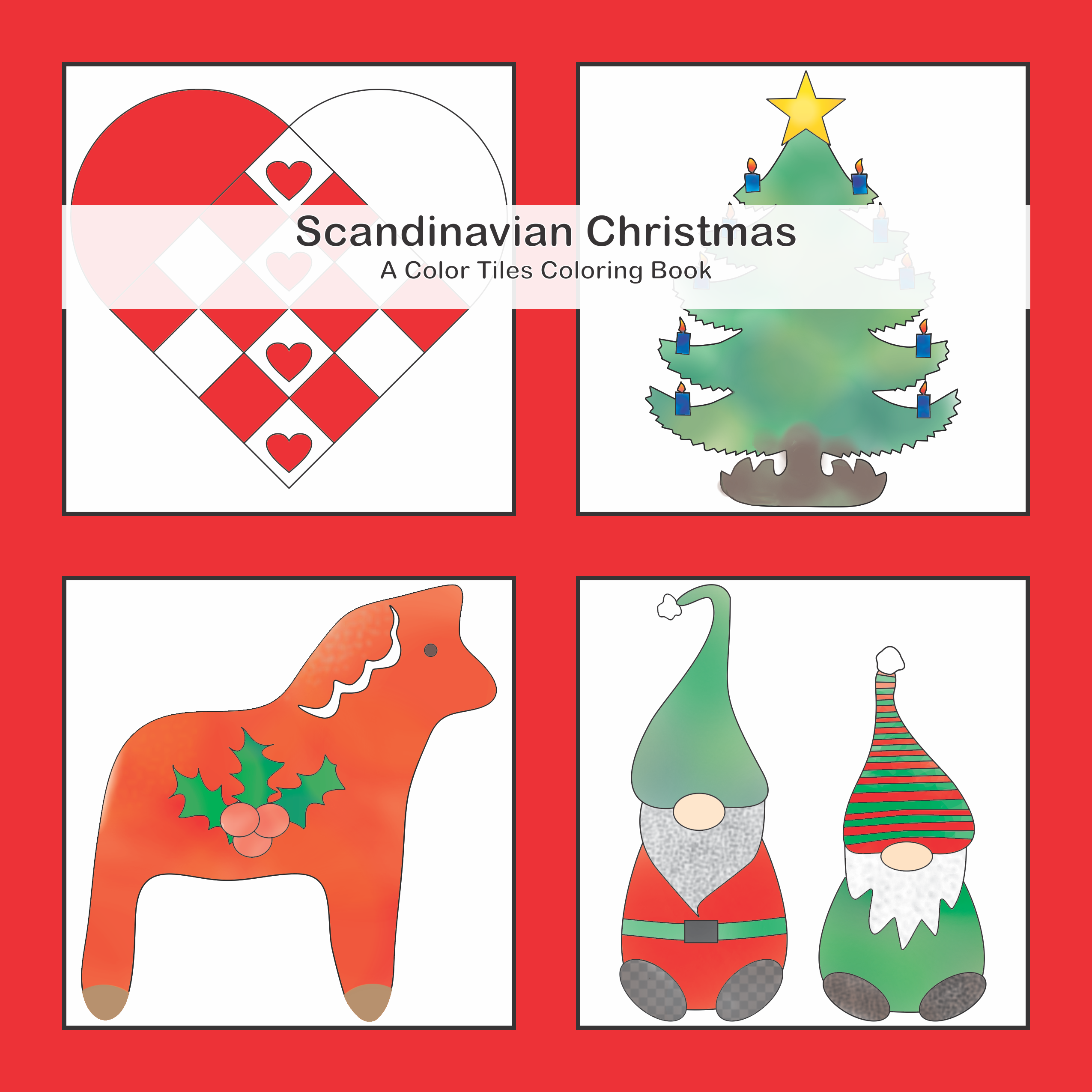 Scandinavian Christmas - A Color Tiles Coloring Book